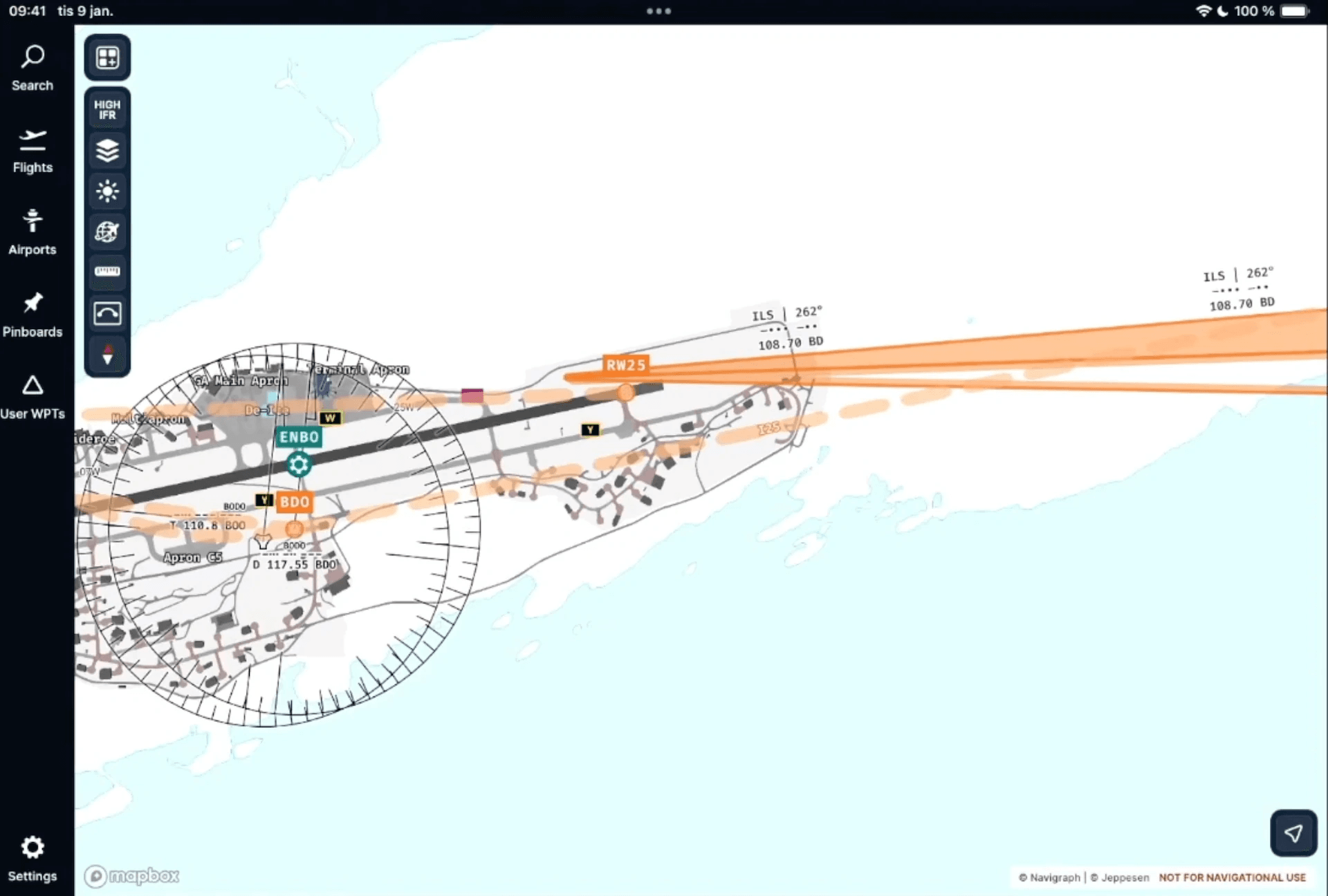 Navigraph Charts 8 Adds Approach Feathers, Extended Centrelines, and Measurement Tool